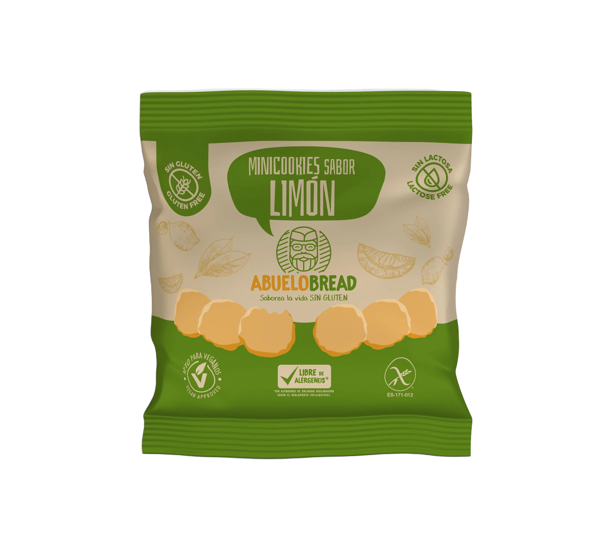 Minicookies sabor limón sin gluten Abuelo Bread