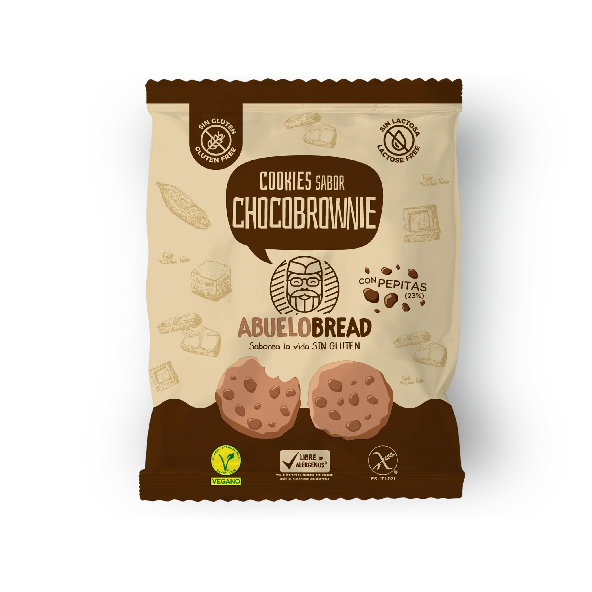Cookies sin gluten sabor chocobrownie de Abuelo Bread