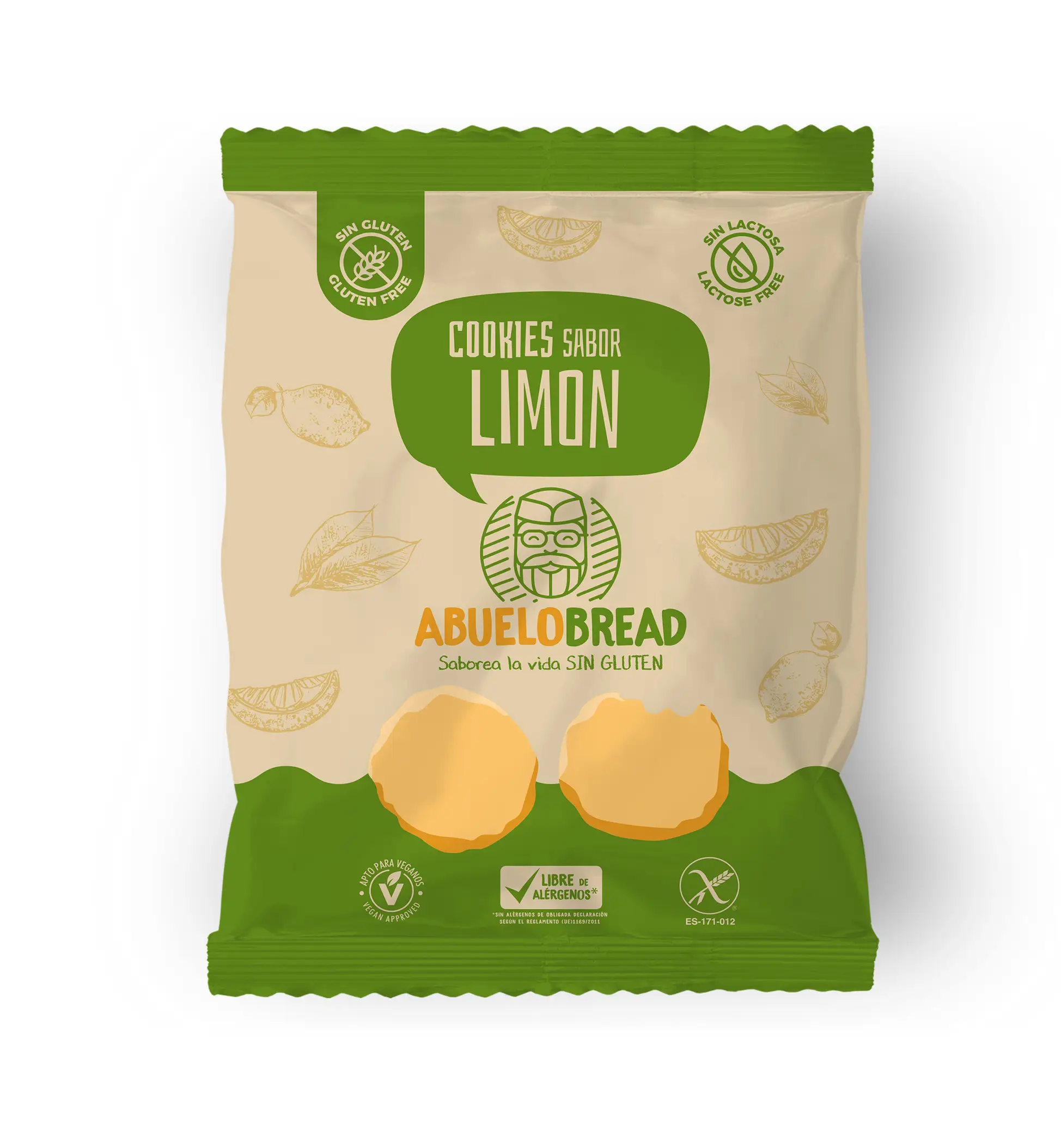 Cookies sin gluten sabor limón de Abuelo Bread
