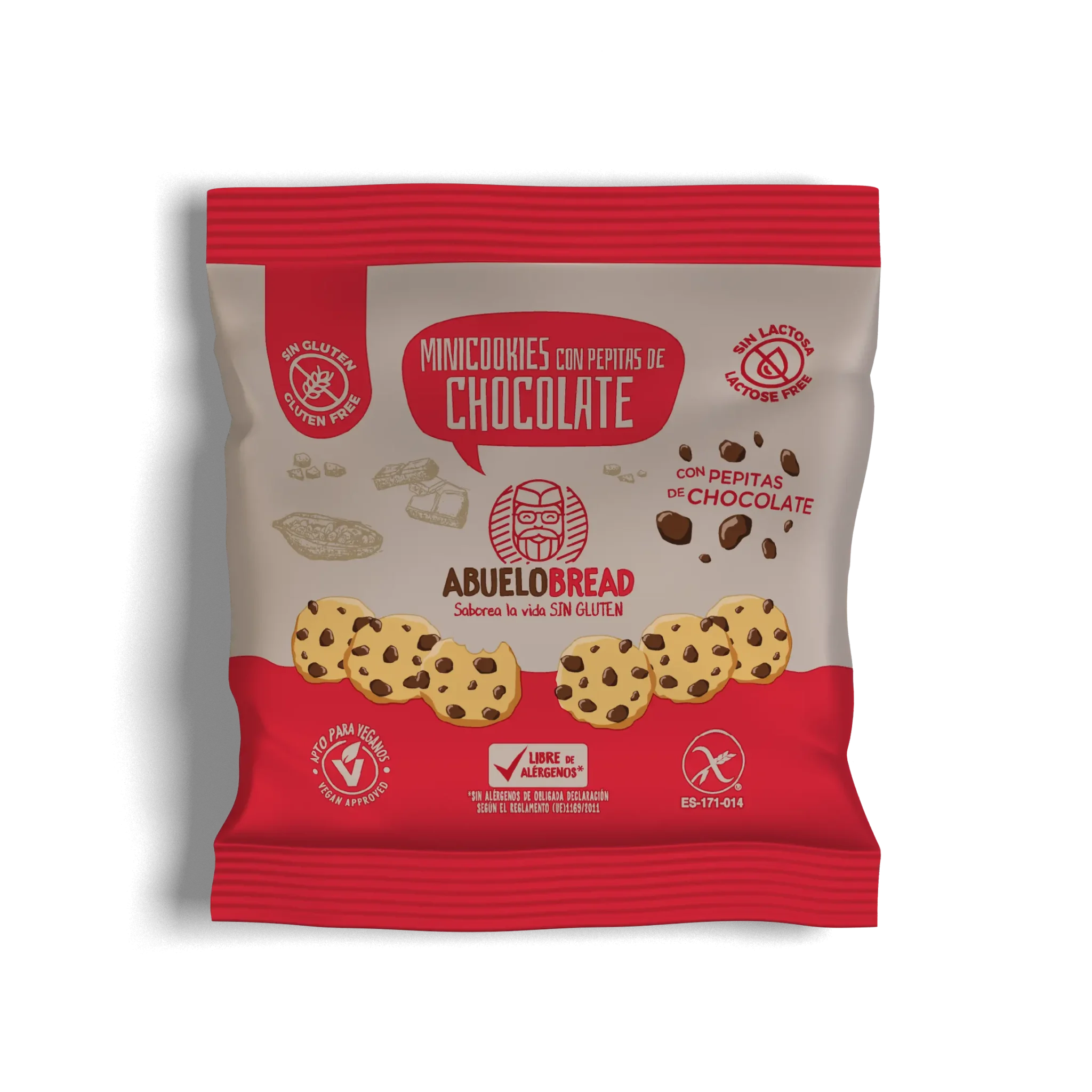 Minicookies sin gluten sabor chocolate de Abuelo Bread