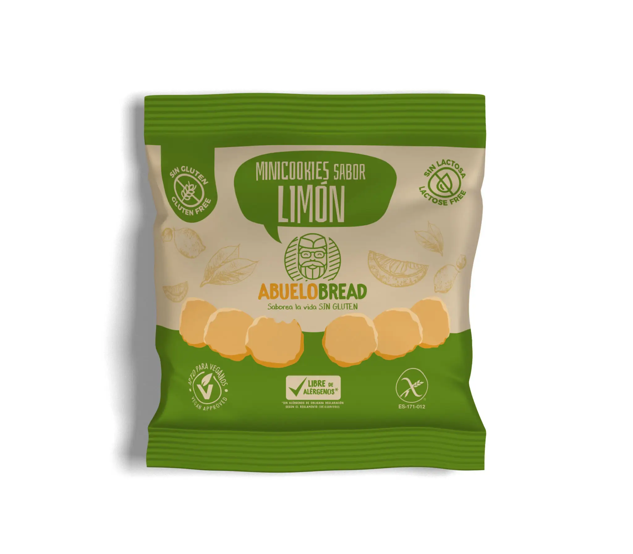 Minicookies sin gluten sabor limón de Abuelo Bread