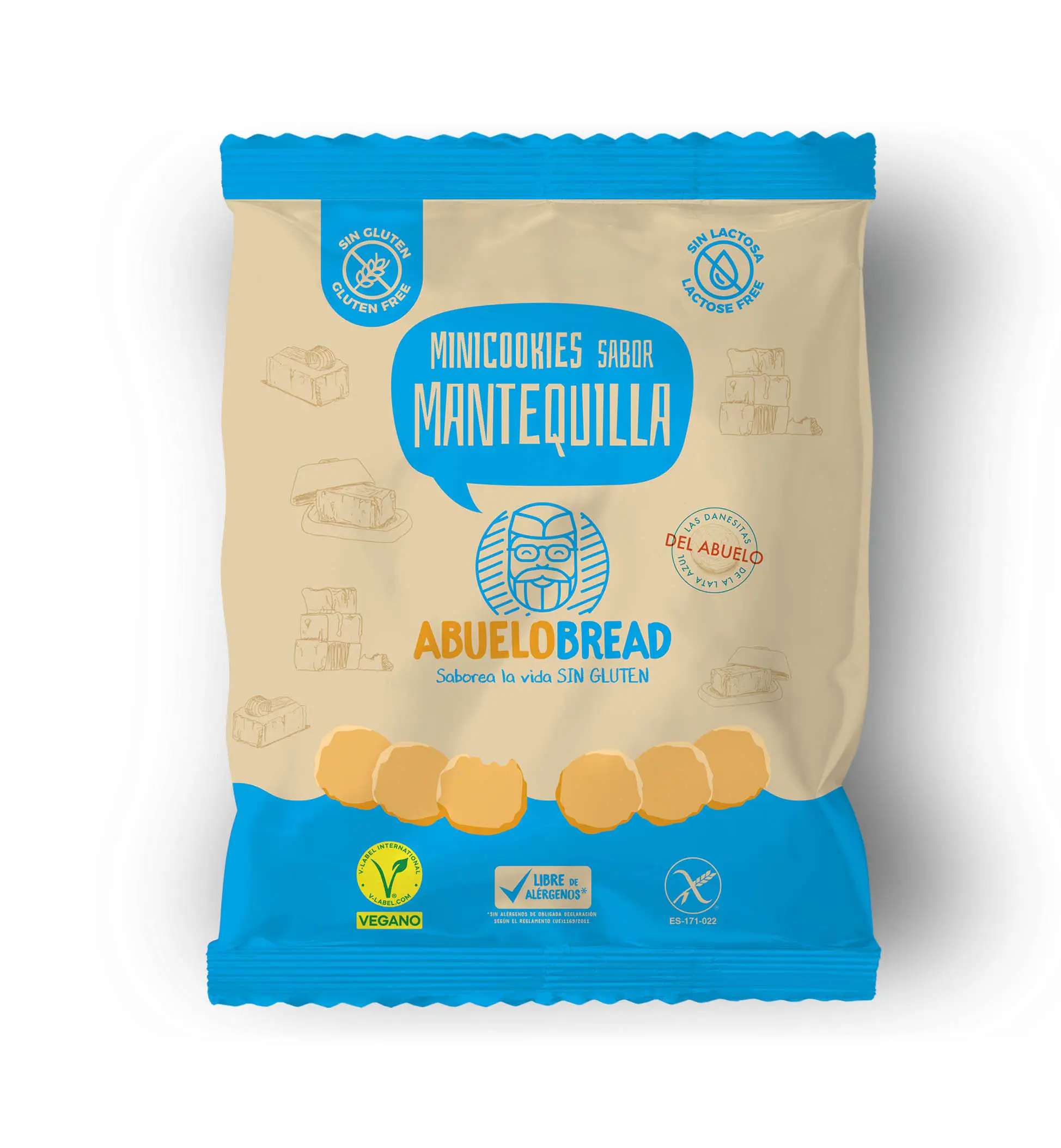 Minicookies sin gluten sabor mantequilla de Abuelo Bread
