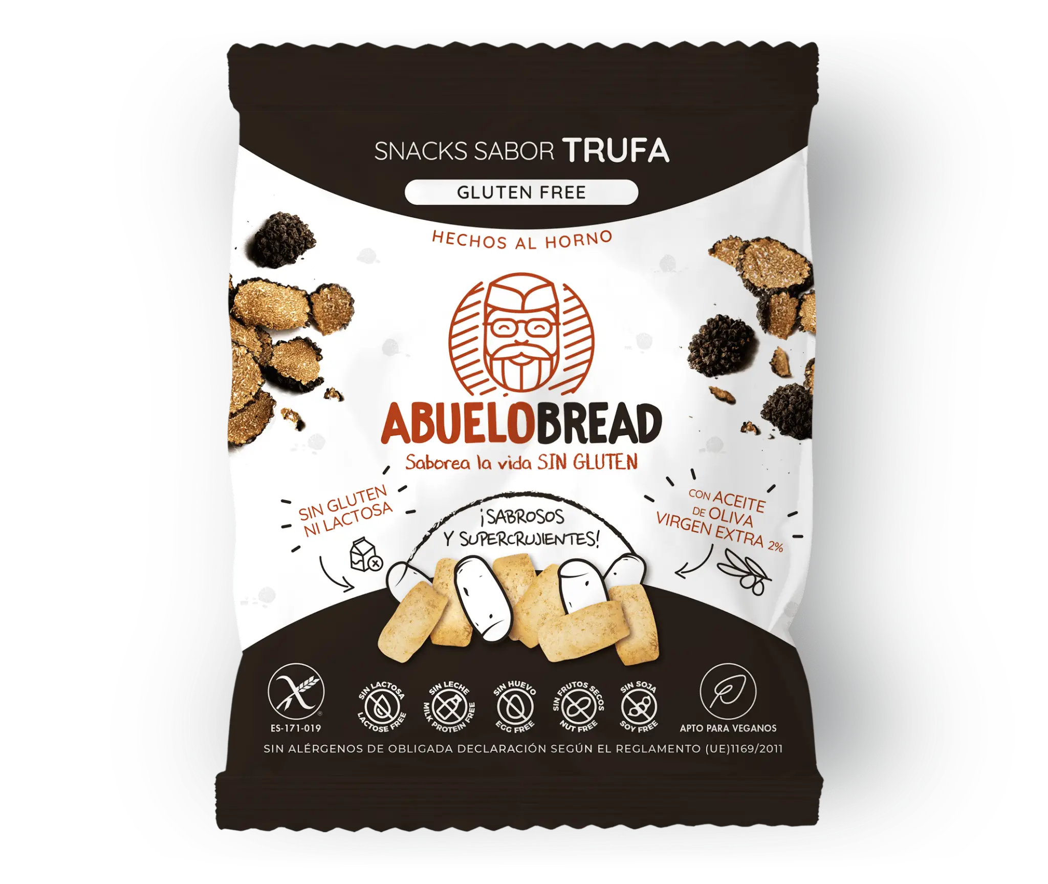 Snack sin gluten sabor trufa de Abuelo Bread